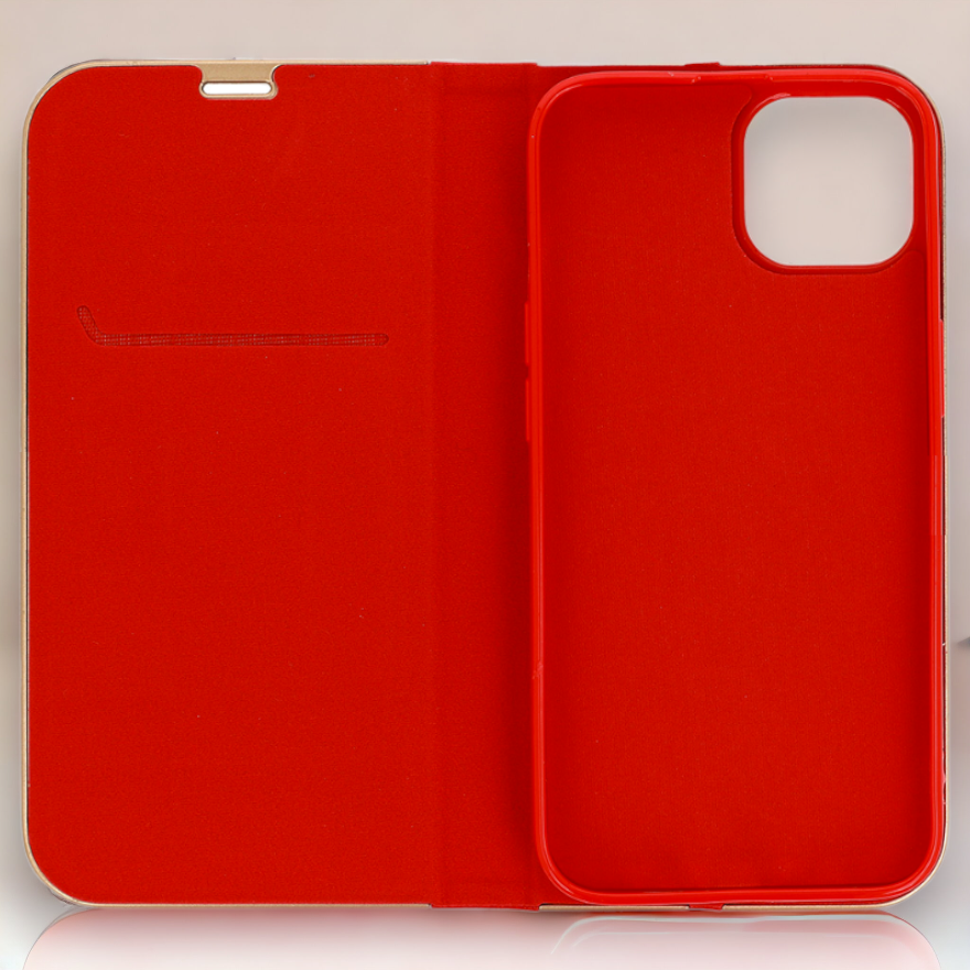 Preklopna torbica "chic" za Xiaomi Redmi Note 10 - Rdeča – Infostyle