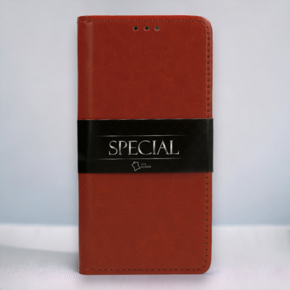 Preklopna torbica "special" za Xiaomi Poco M4 Pro 5G - Rjava – Infostyle – Rjava / Naravno usnje + TPU silikon
