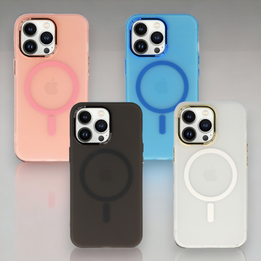Ovitek "Magnetic Frosted - MagSafe" za iPhone 12/12 Pro – Tel Protect – Svetlo modra / TPU silikon