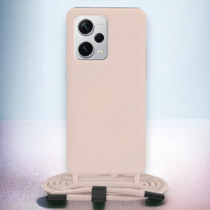 Silikonski ovitek "Crossbody Lanyard" za Xiaomi Poco X5 – Techsuit – Rumena / TPU silikon