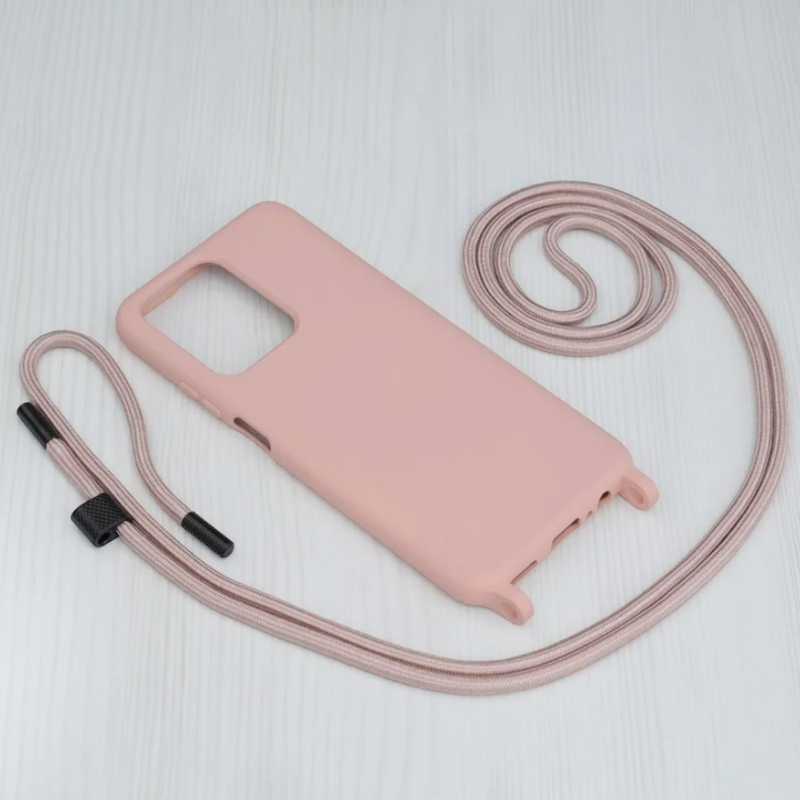 Silikonski ovitek "Crossbody Lanyard" za Honor X7a – Techsuit – Rumena / TPU silikon