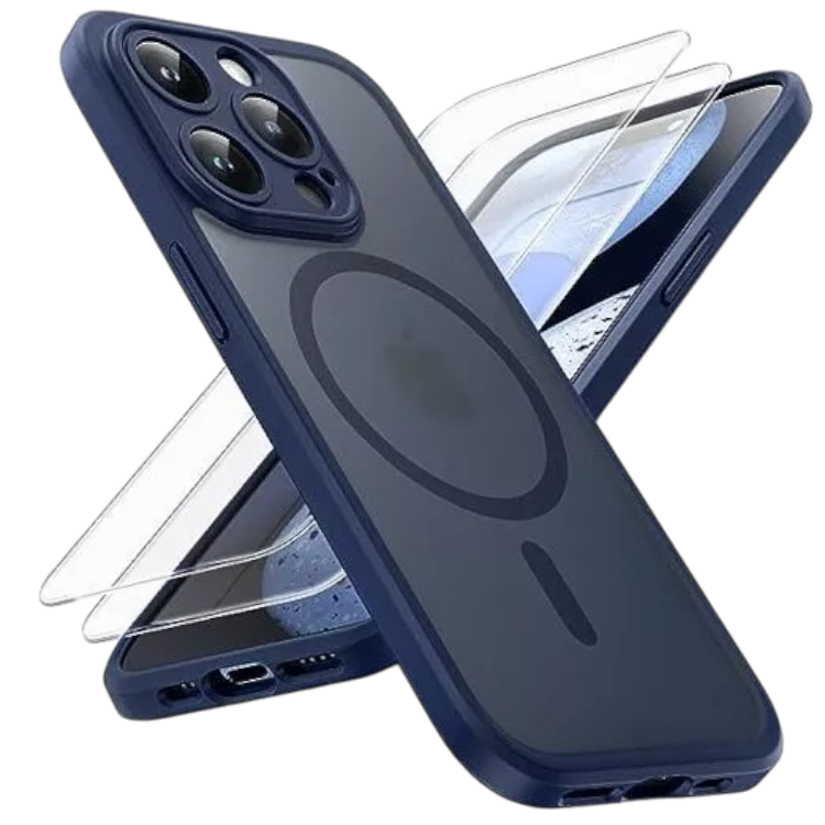 Komplet ovitek+ 2 zaščitni stekli za iPhone 15 Pro Max – Tocol – Črna
