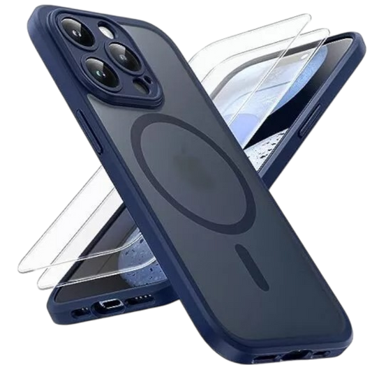 Komplet ovitek+ 2 zaščitni stekli za iPhone 15 Pro Max – Tocol – Črna