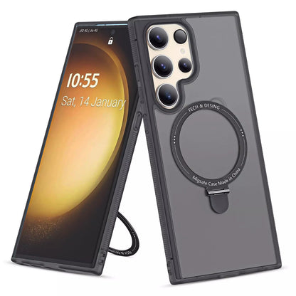 Ovitek za telefon "Metallic MagSafe" za Samsung Galaxy S23 Ultra, roza/črna – Lokass