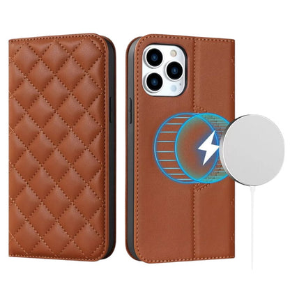 Preklopna torbica za telefon iPhone 13/14, rjava/roza – Infostyle
