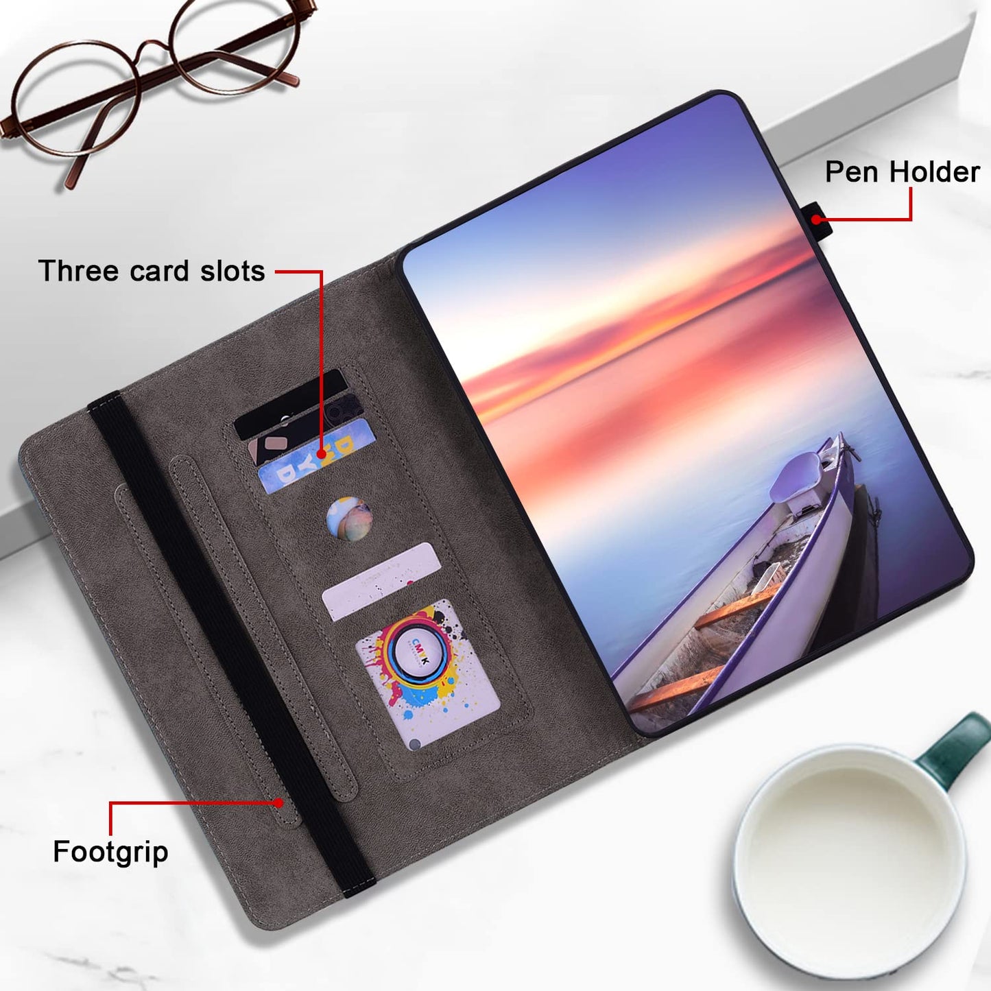 Preklopni ovitek za Honor Pad 8 12" roza | Stojalo in držalo za pisalo