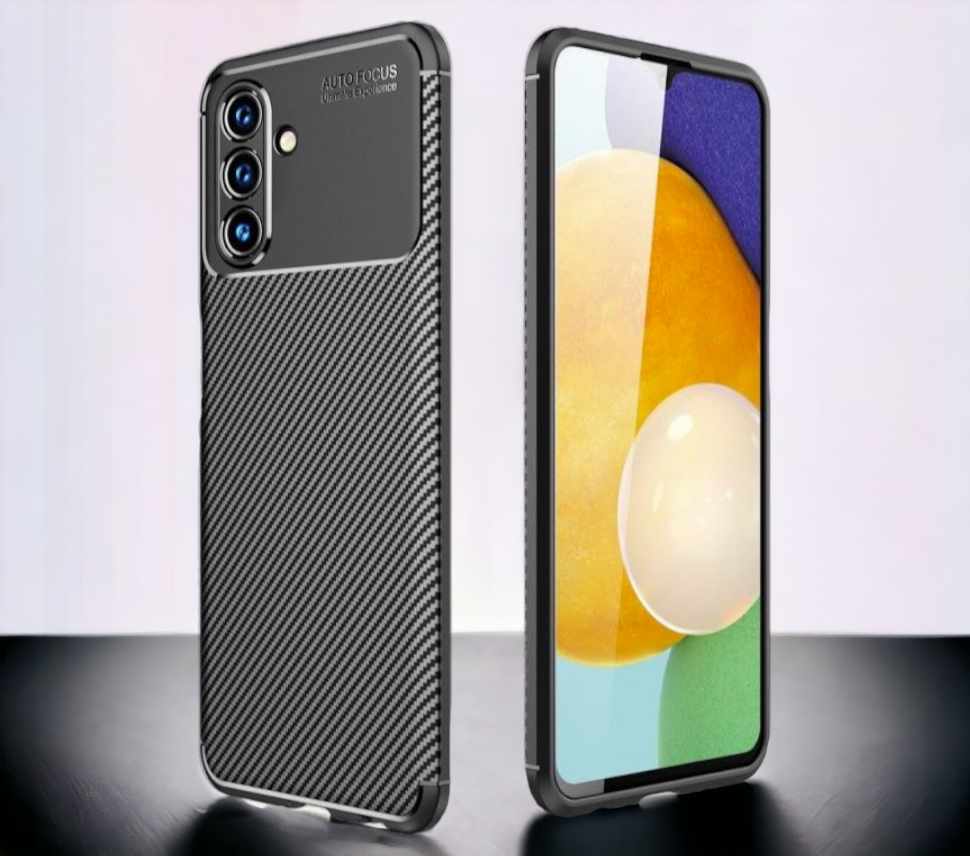 Ovitek "Vennus Carbon Elite" za Samsung Galaxy A13 5G - črna – Črna / TPU silikon