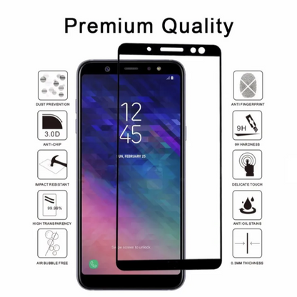 Kaljeno zaščitno steklo "Second Black" za zaslon za Samsung Galaxy A6 (2018) – Cellularline