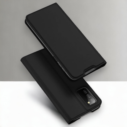 Premium preklopna torbica "SKIN Pro" za Samsung Galaxy A03s – Dux Ducis – Temno modra / Umetno usnje + TPU silikon