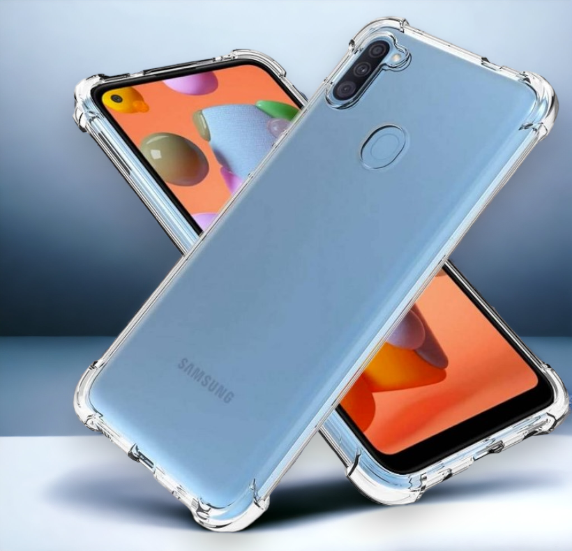 Silikonski ovitek "Antishock" za Samsung Galaxy M11 (0.5 mm) - Transparent – Infostyle – Prozorna / TPU silikon