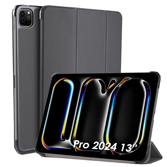 WD&CD ovitek za iPad Pro 13 2024 - Ultra Tanek Preklopni Ovitek s Stojalom, Smart Sleep/Wake Funkcija, Siva
