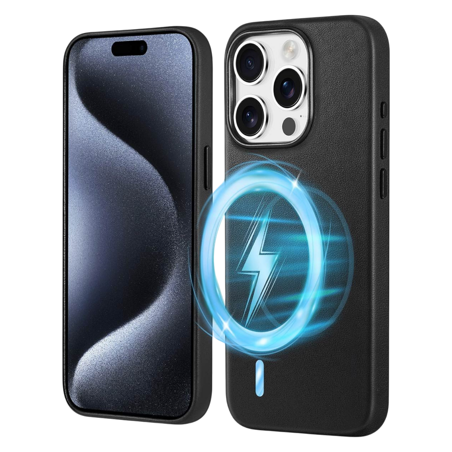 Ovitek za telefon ''Shieldon'' iPhone 15 Pro – Črna