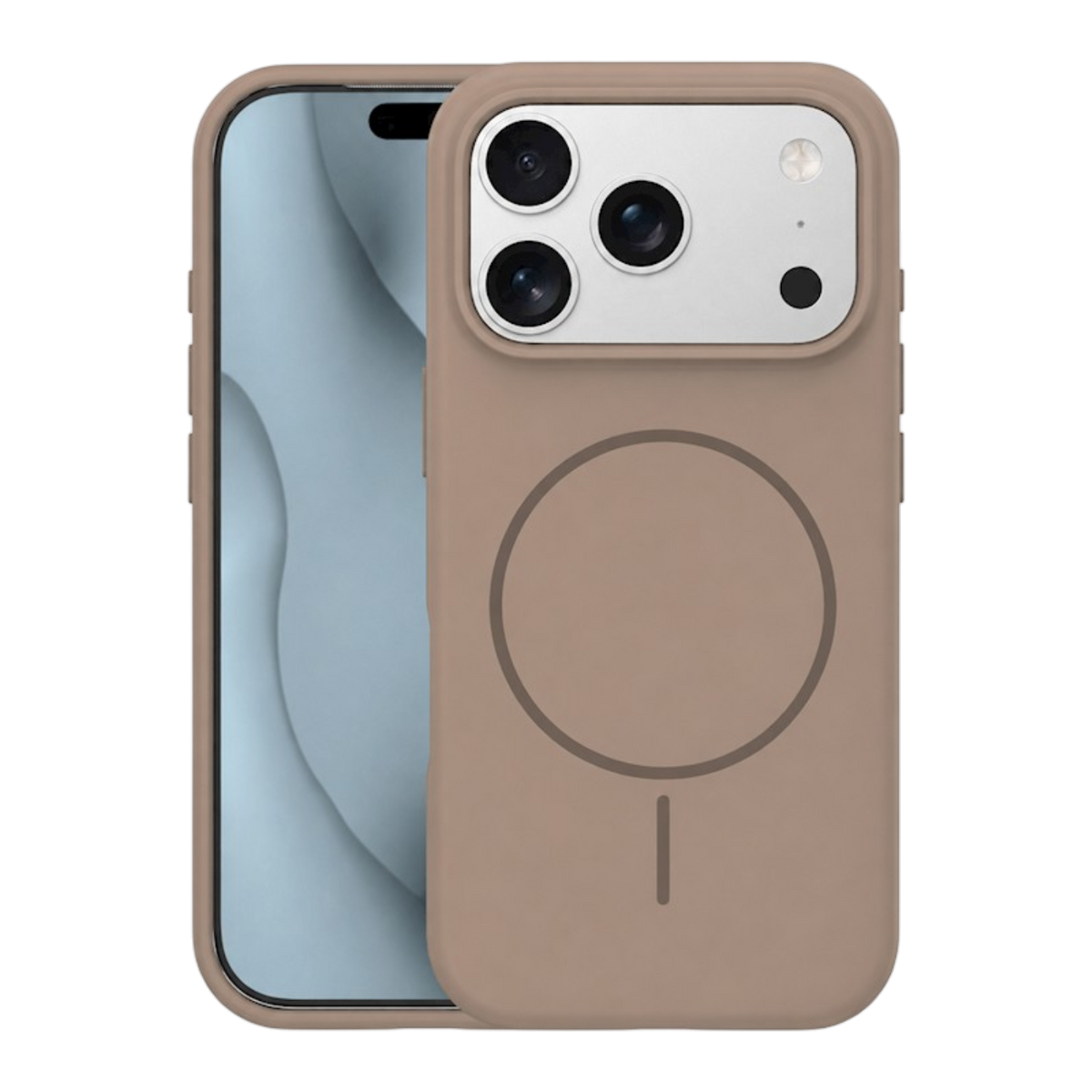 Maska za iPhone 17 Pro / 18 Pro, silikonska MagSafe – smeđa