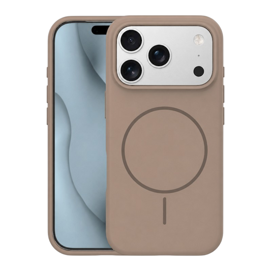 Maska za iPhone 17 Pro / 18 Pro, silikonska MagSafe – smeđa