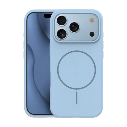 Svetlo moder silikonski MagSafe ovitek za iPhone 17 Pro Max in iPhone 18 Pro Max