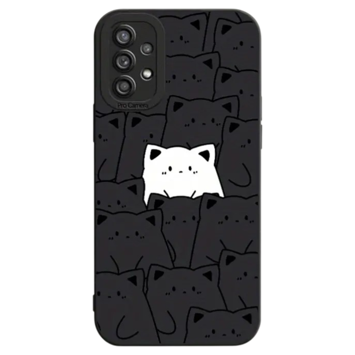 Silikonski ovitek Cat Holo za Realme X50 Pro 5G črna – zaščitni etui