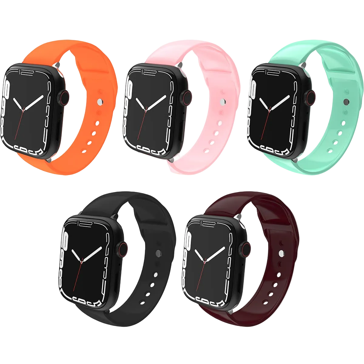 Silikonski pas za Apple Watch 38 mm, 40 mm in 41 mm v različnih barvah