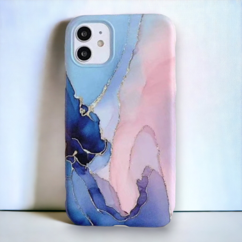 Silikonski ovitek "Marble" za iPhone 14 – Infostyle – Svetlo roza / TPU silikon
