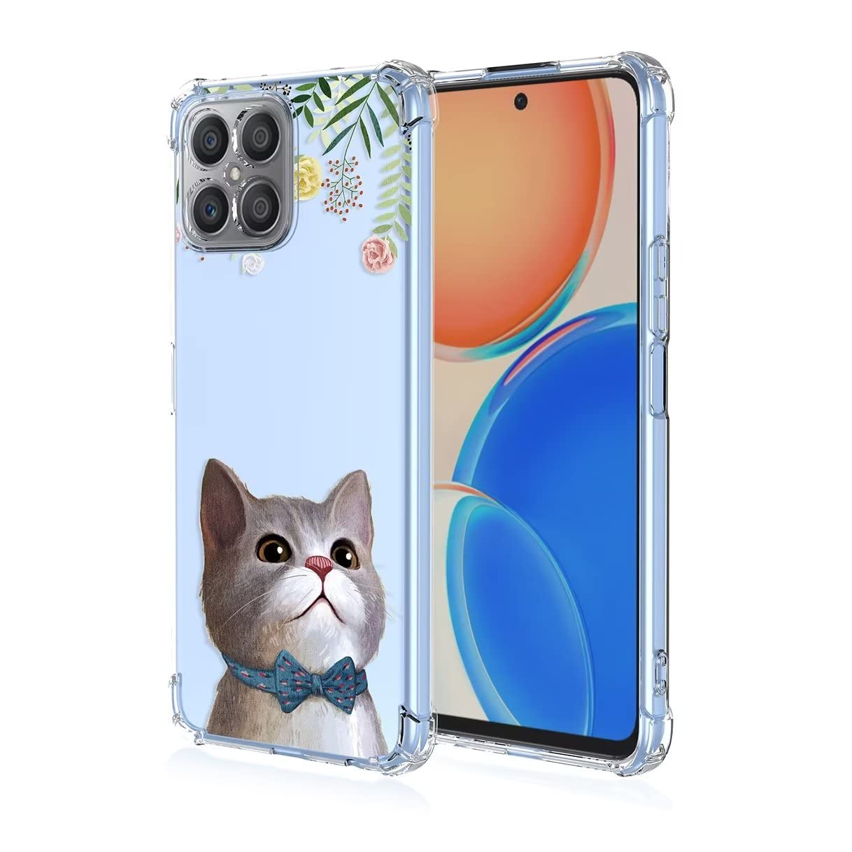 Ovitek HAOYE za Huawei P60 Pro – prozoren TPU zaščitni ovitek “Mr Cat”