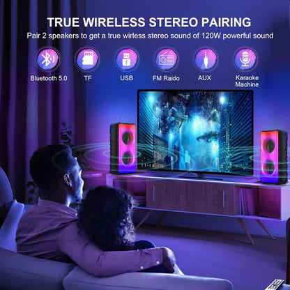 TAMPROAD A67 prijenosni Bluetooth zvučnik 60W (80W Peak) – zabava, TWS, svjetla