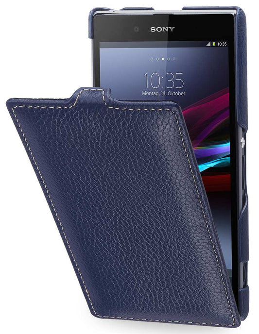 STILGUT preklopna torbica za Sony Xperia Z1 – tamnoplava