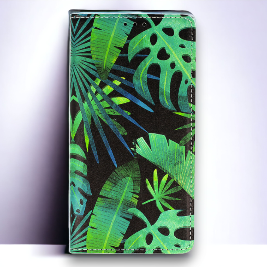 Preklopna torbica "Flower" za Samsung Galaxy A72 4G/5G – Infostyle – Svetlo zelena / Umetno usnje + TPU silikon