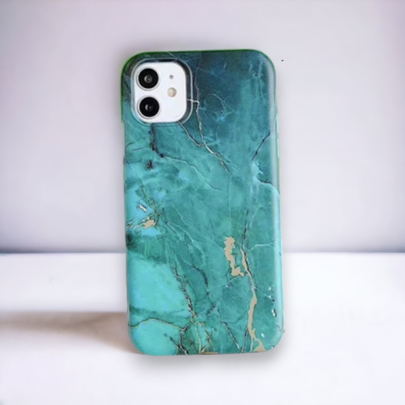 Silikonski ovitek "Marble" za iPhone 14 Pro – Infostyle – Vijolična / TPU silikon
