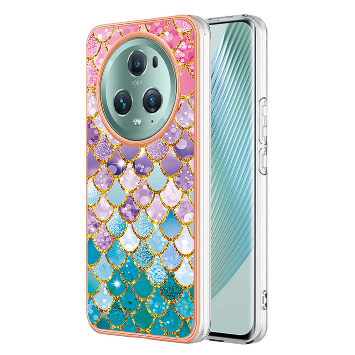 HAOYE futrola za Honor Magic 5 Pro – TPU ultra tanka, sjajni uzorak, šarena zaštitna futrola