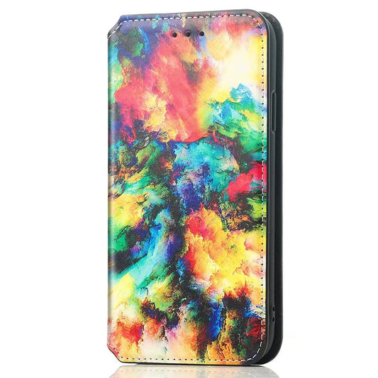 SEAHAI preklopna torbica za Huawei Nova 11i - Barvni oblaki, magnetni ovitek z režo za kartice
