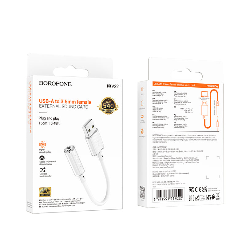 Adapter iz USB A v jack 3,5mm – Borofone
