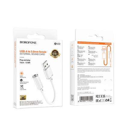 Adapter iz USB A v jack 3,5mm – Borofone