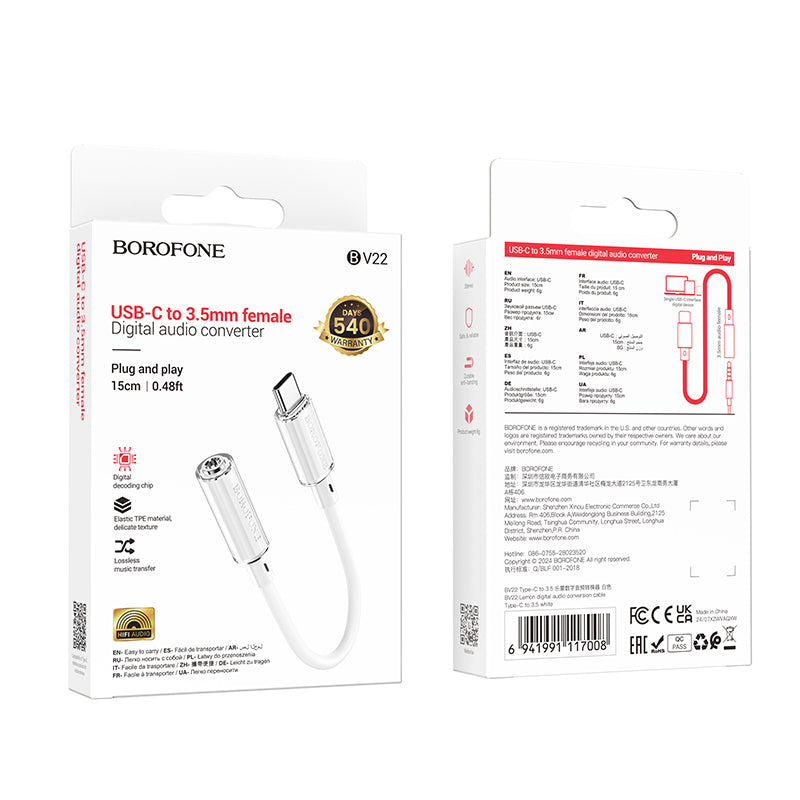 Adapter iz Type C v jack 3,5mm – Borofone