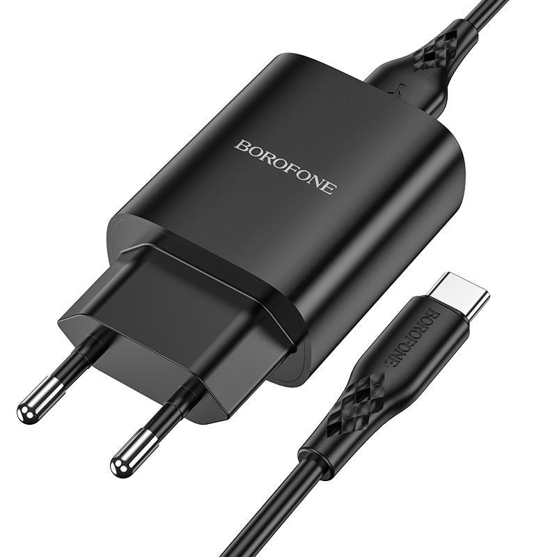 Komplet stenski polnilnik ''Borofone BN1'' z USB-C kablom
