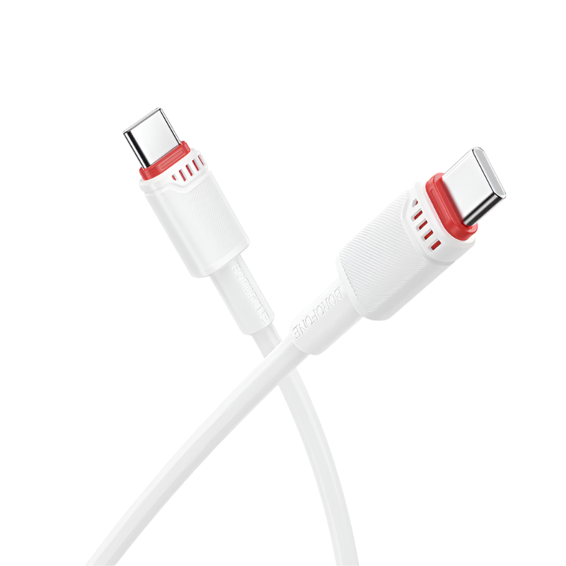 Kabel USB C v USB C 60w, 1m – Borofone – Bela