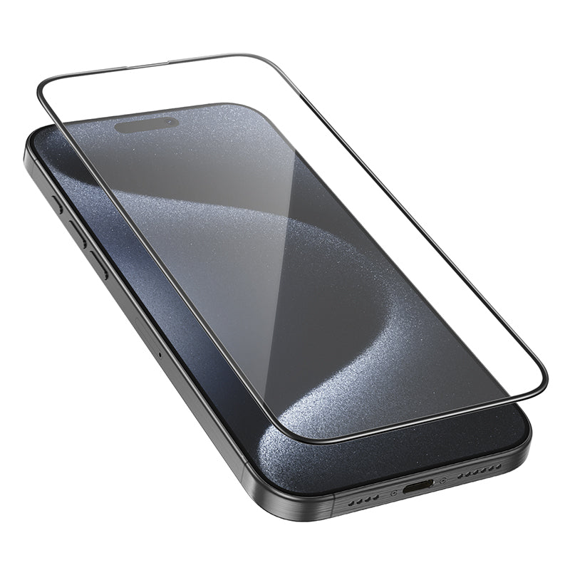 Zaščitno steklo za iPhone 16 Pro Max/17 Pro Max s črno obrobo – Borofone