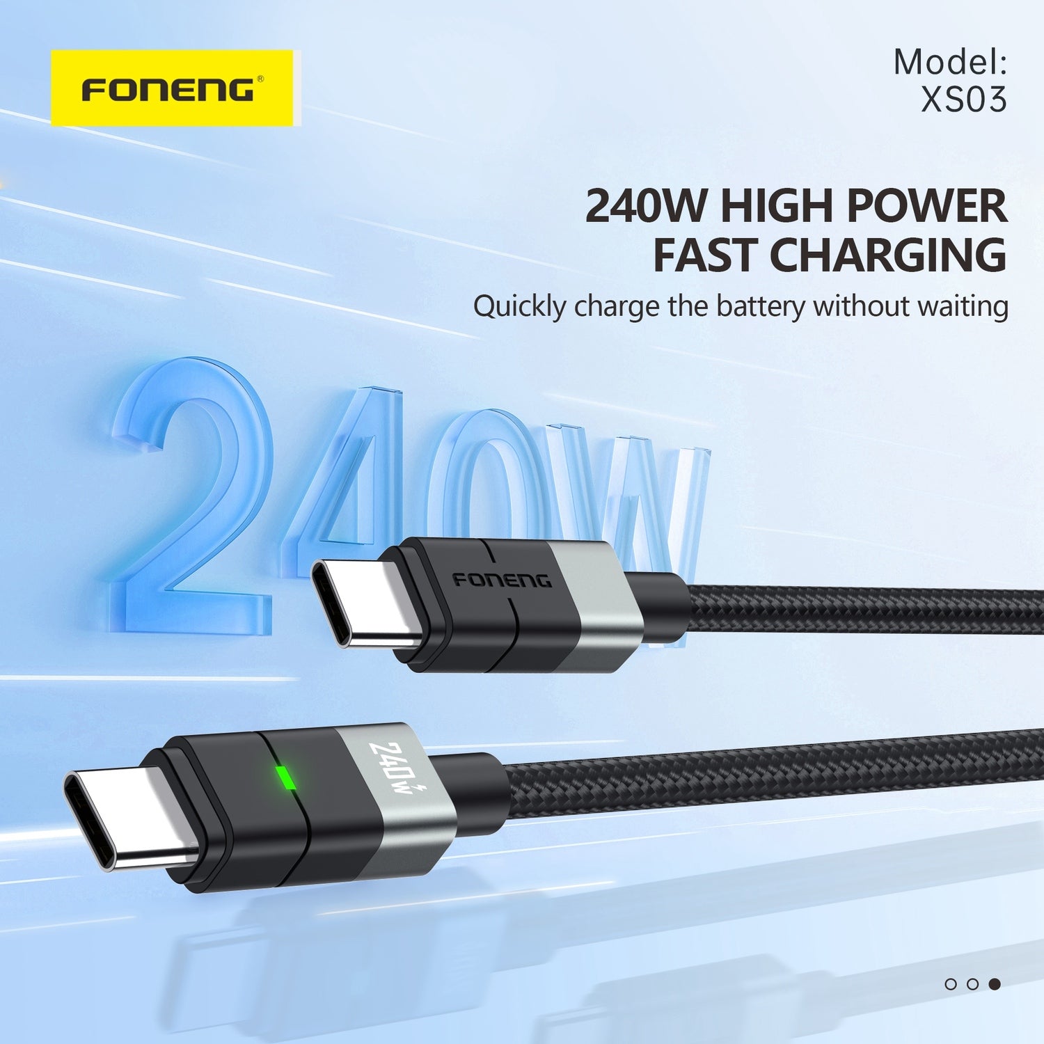 Kabel Type C v C 240W, 2m – Foneng