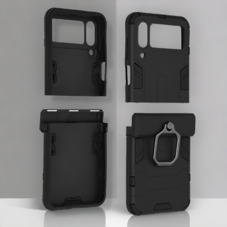 Silikonski ovitek "ring" za Samsung Galaxy Z Flip 4 - Črna – Techsuit