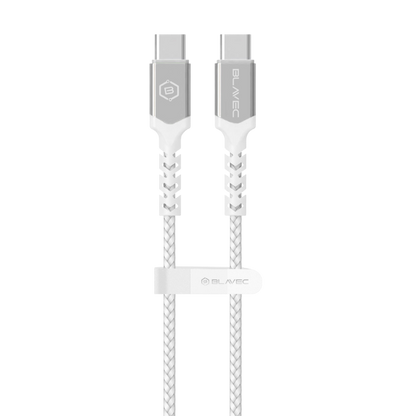 Polnilni kabel "Blavec Raptor - pleten" USB-C v USB-C PD 100W 5A 2M – Siva