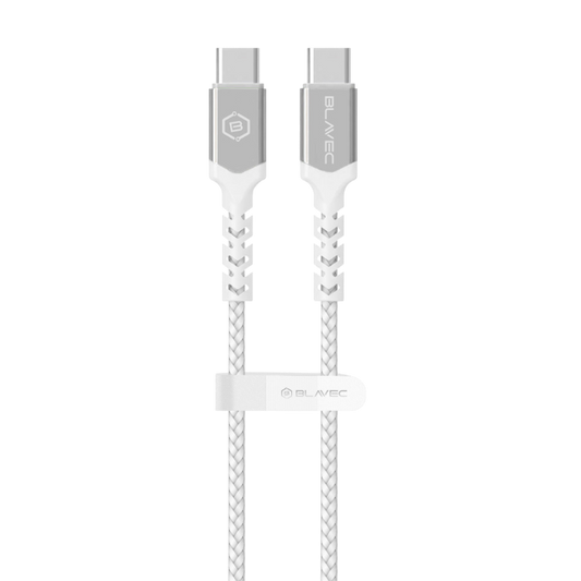 Polnilni kabel "Blavec Raptor - pleten" USB-C v USB-C PD 100W 5A 2M – Siva