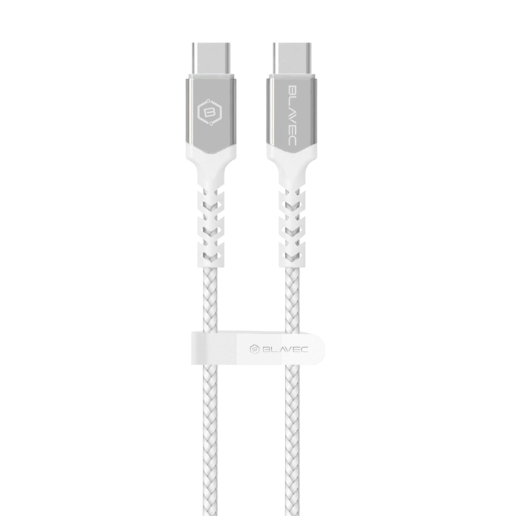 Polnilni kabel "Blavec Raptor - pleten" USB C v USB-C PD 100W 5A 1M – siva