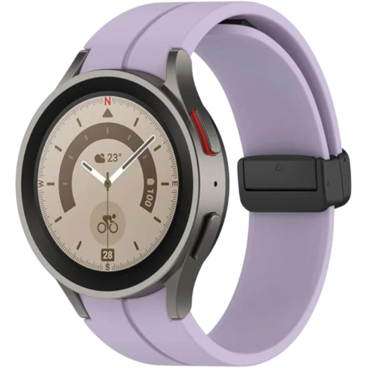 Pašček za uro "Silicone" Samsung Galaxy Watch 5 Pro 20mm – Infostyle – Vijolična