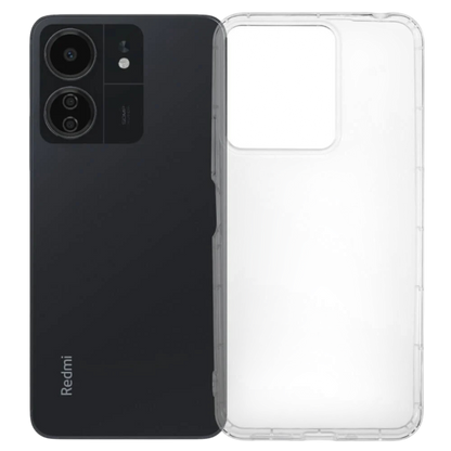 Ovitek za telefon + zaščitno steklo + ring "TelProtect" Xiaomi Redmi 13C – Infostyle – prozorna