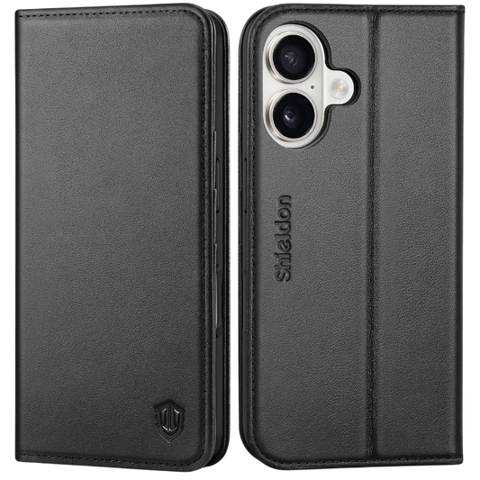 Preklopna torbica "SHIELDON" iPhone 16 Pro Max – Infostyle – crna