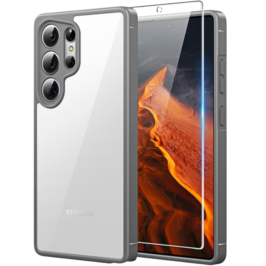 Ovitek za telefon + 2x zaščitno steklo "TAURI" Samsung Galaxy S25 – Infostyle – siva