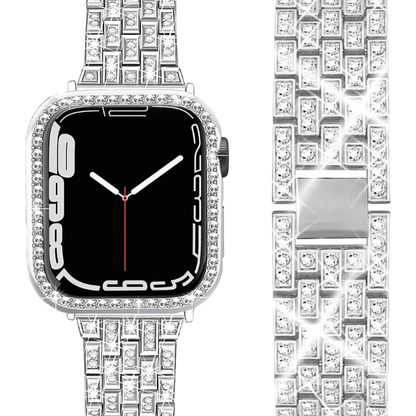 Kovinski pašček in ovitek za Apple Watch 9/8/7 41 mm