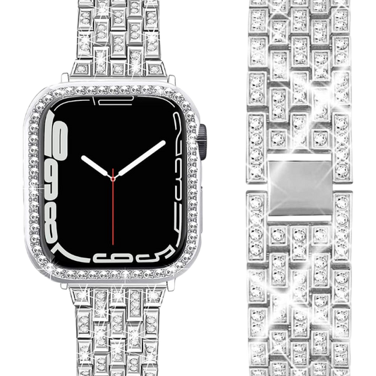 Kovinski pašček in ovitek za Apple Watch 9/8/7 41 mm