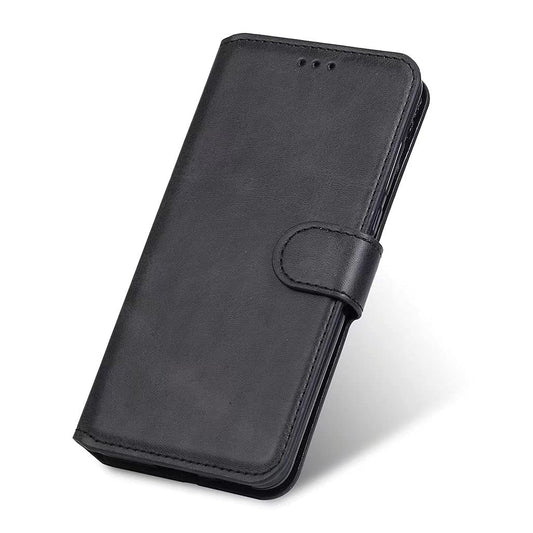 Preklopna maska HAOYE za OPPO Reno 8 Lite / Reno 7 Lite / Reno 7Z – magnetsko zatvaranje, stalak, utori za kartice, crna