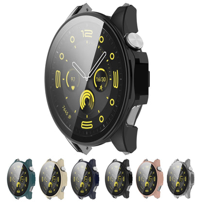 Zaščitni ovitek za Huawei Watch GT4 46 mm črn | Kaljeno steklo in popolna zaščita