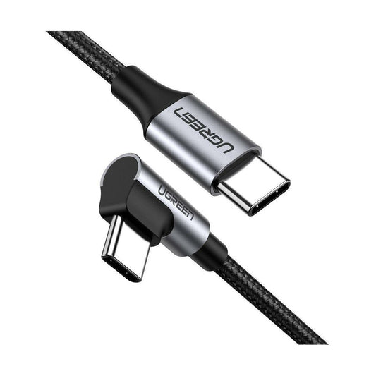 UGREEN USB-C na USB-C kabel 60W s 90° kutnim priključkom – 2 m