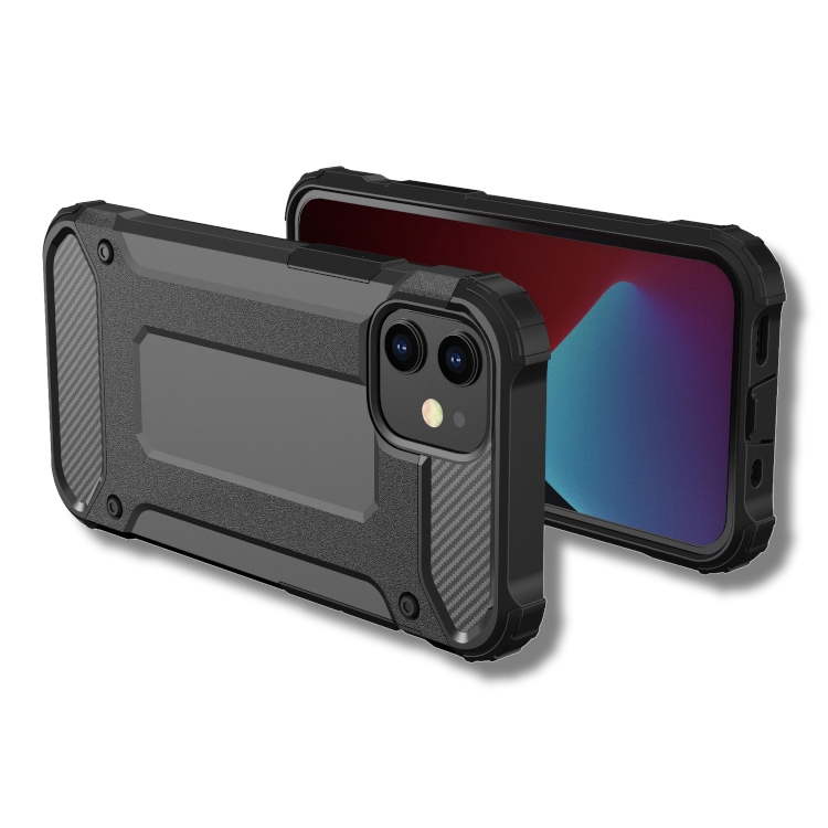 Silikonski ovitek "armor carbon" za Xiaomi Mi 12 Pro - Črna – Infostyle
